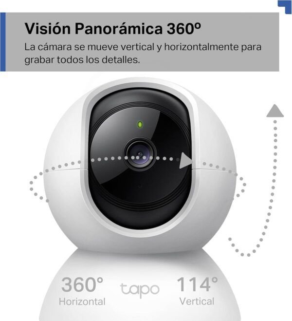 Cámara de seguridad para interiores Tapo C200 by TP-Link 1080P panorámica/inclinable