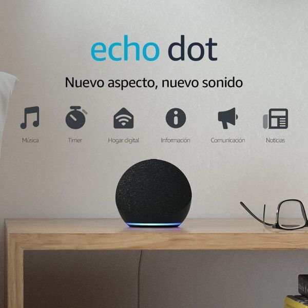 Nuevo Echo Dot 4ta Generación (Edición 2020) | Bocina inteligente con Alexa | Negro