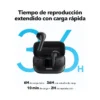 Soundcore K20i by Anker audífonos Inalámbricos 36H Reproducción, Color negro