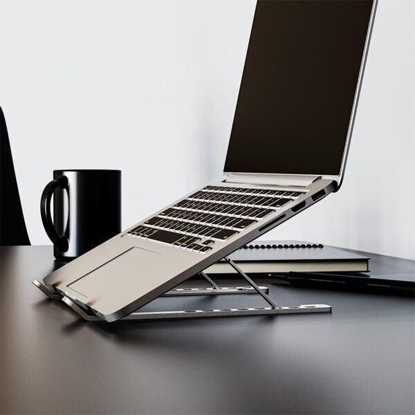 Soporte para laptop plegable de aluminio - 8 Niveles Klip Xtreme 2 Soporte para laptop plegable de aluminio - 8 Niveles Klip Xtreme