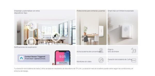 Sensor de Puertas y ventanas Kit de Inicio Tapo T31, Compatible con Matter 7 Sensor de Puertas y ventanas Kit de Inicio Tapo T31, Compatible con Matter