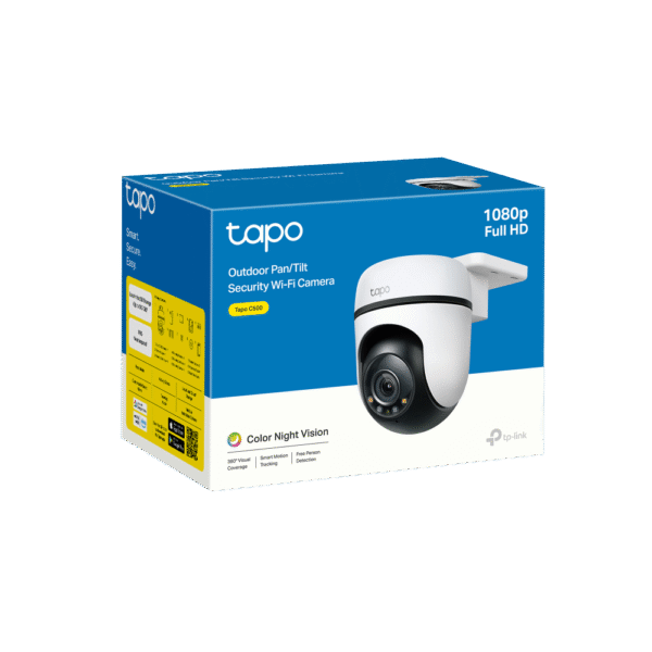 Cámara de seguridad Wi-Fi para Exterior con vista de 360° y Detección IA | TAPO C500