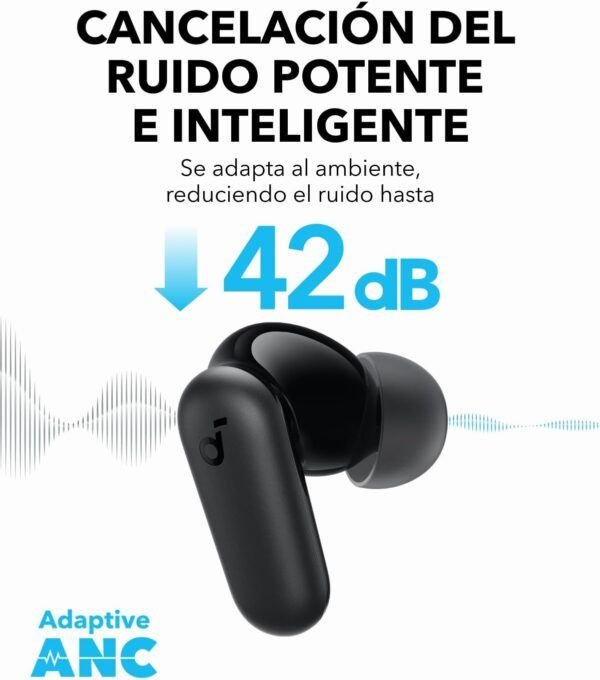P30i Soundcore by Anker - Auriculares con cancelación de ruido, 45H de reproducción.