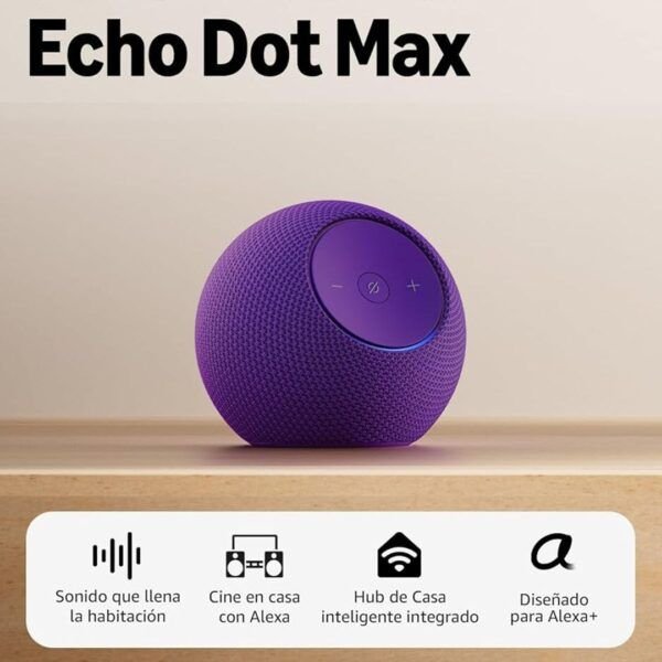 Echo Dot Max | Bocina inteligente con Alexa | Amatista