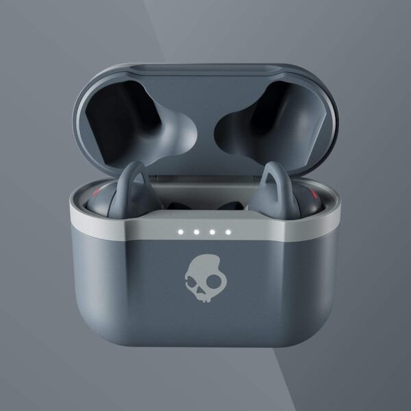 Skullcandy Indy Evo audífonos inalámbricos, batería de 30 horas, resistencia al polvo y al agua IP55 | Gris