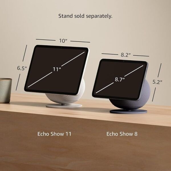 medidas echo show 8 Echo Show 8 4ta gen Pantalla táctil inteligente alta definición audio espacial, con asistente Alexa | Blanco