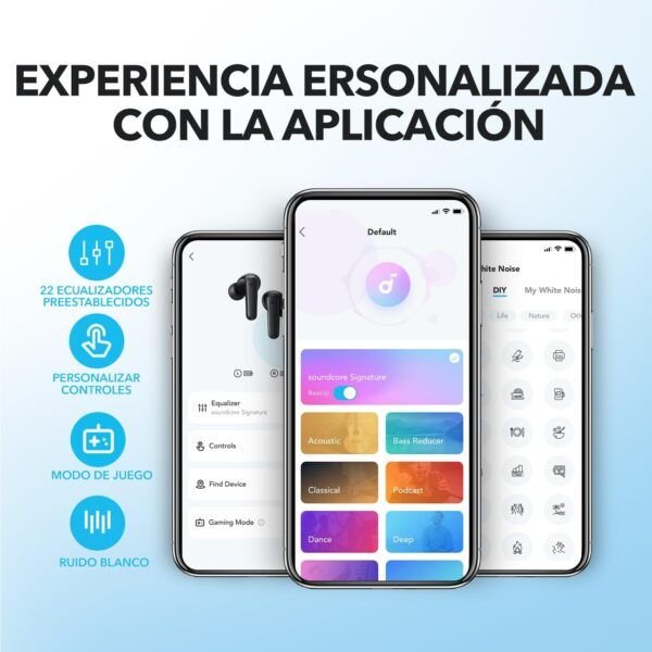 Soundcore P20i  by Anker Auriculares inalámbricos 30H Reproducción, IPX5, Llamadas nítidas, EQ Personalizado (Negro)