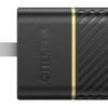 OtterBox Cargador USB-C, 20 W + cable OtterBox USB C-C de 1 M, color negro brillante