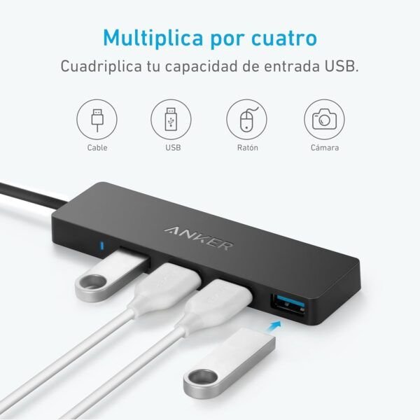 Hub USB 3.0 con 4 puertos - Anker